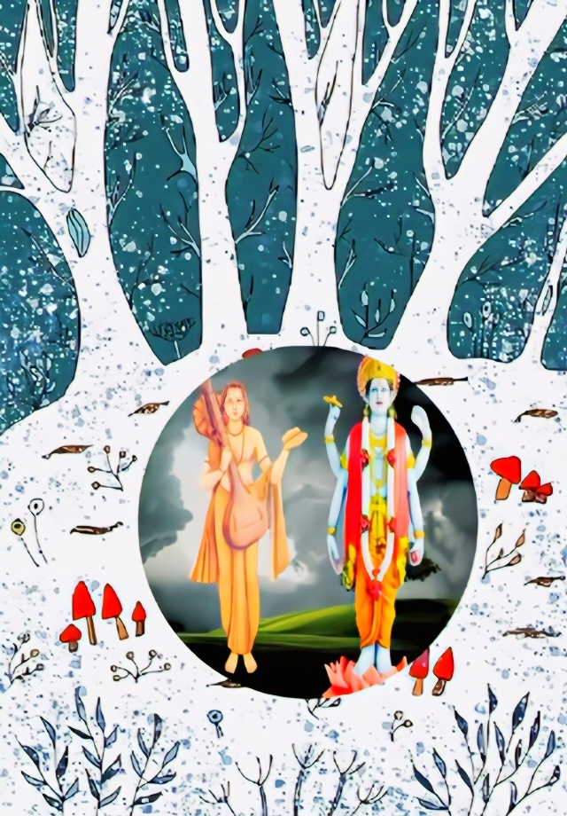 🪔 भगवान की माया – भाग 1..वन में विष्णु और नारद: एक विचित्र यात्रा की शुरुआत